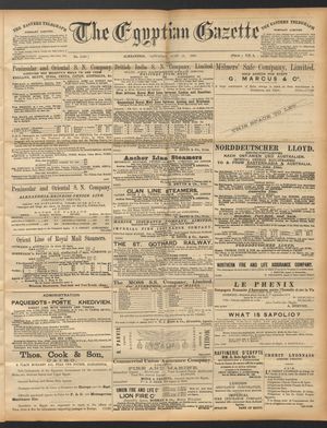 The Egyptian gazette vom 28.06.1890
