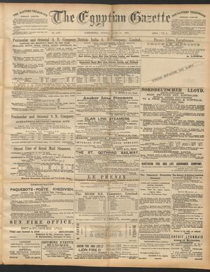 The Egyptian gazette vom 30.06.1890
