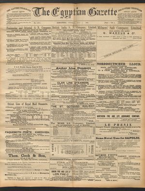 The Egyptian gazette vom 01.07.1890
