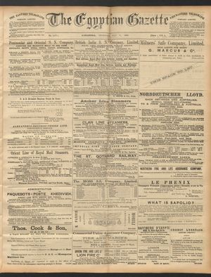 The Egyptian gazette vom 17.07.1890