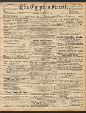 The Egyptian gazette vom 22.07.1890