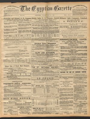 The Egyptian gazette vom 29.07.1890