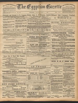 The Egyptian gazette vom 07.08.1890