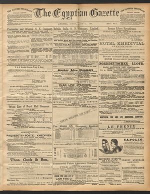 The Egyptian gazette vom 11.08.1890