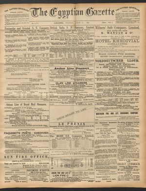 The Egyptian gazette vom 21.08.1890