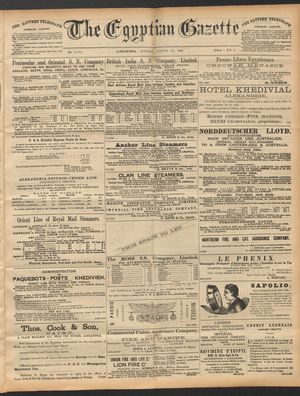 The Egyptian gazette vom 25.08.1890