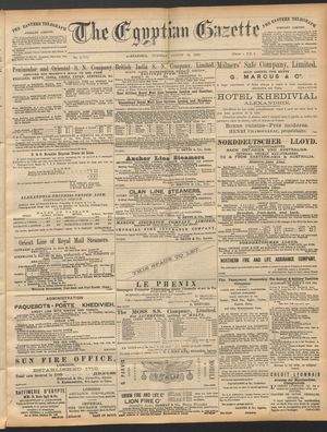 The Egyptian gazette vom 26.08.1890