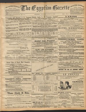 The Egyptian gazette on Aug 27, 1890