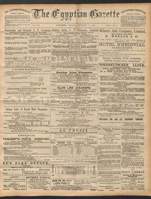 The Egyptian gazette vom 11.09.1890