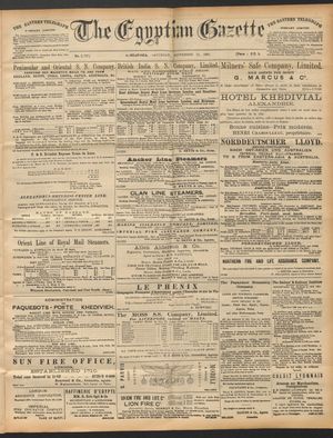 The Egyptian gazette vom 13.09.1890