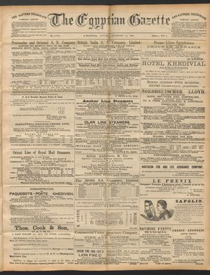 The Egyptian gazette vom 15.09.1890