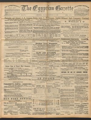 The Egyptian gazette vom 16.09.1890