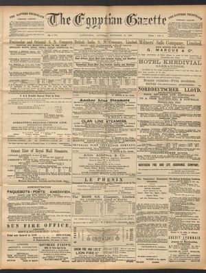 The Egyptian gazette vom 20.09.1890
