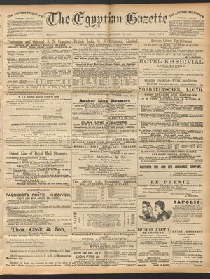 The Egyptian gazette vom 22.09.1890
