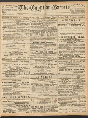 The Egyptian gazette vom 23.09.1890