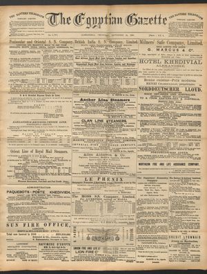 The Egyptian gazette vom 25.09.1890