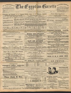 The Egyptian gazette vom 26.09.1890
