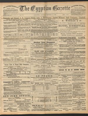 The Egyptian gazette vom 27.09.1890