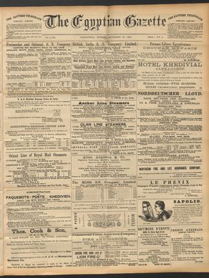 The Egyptian gazette vom 29.09.1890