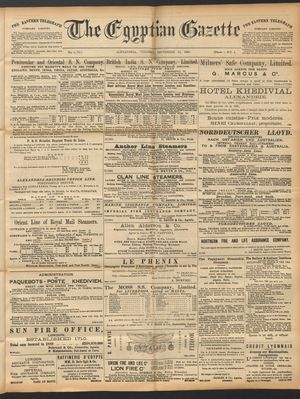 The Egyptian gazette vom 30.09.1890