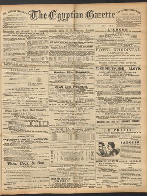 The Egyptian gazette vom 01.10.1890