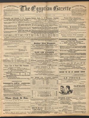 The Egyptian gazette vom 03.10.1890