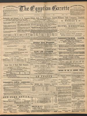 The Egyptian gazette vom 04.10.1890
