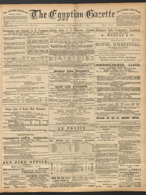 The Egyptian gazette vom 07.10.1890