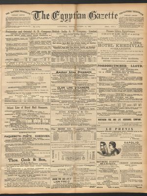 The Egyptian gazette vom 13.10.1890