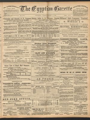 The Egyptian gazette vom 14.10.1890