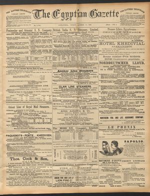 The Egyptian gazette vom 17.10.1890