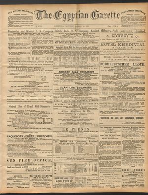 The Egyptian gazette vom 25.10.1890
