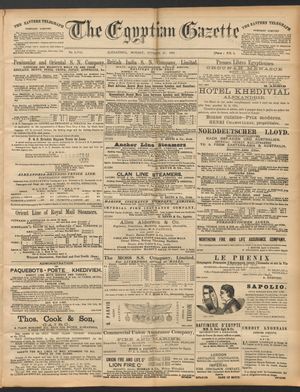 The Egyptian gazette vom 27.10.1890