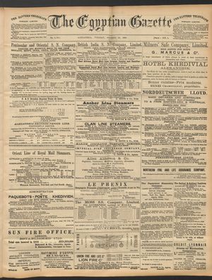 The Egyptian gazette vom 28.10.1890