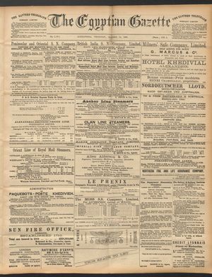 The Egyptian gazette vom 30.10.1890