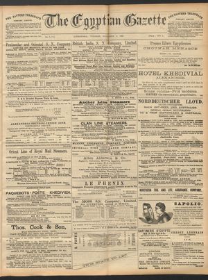 The Egyptian gazette vom 04.11.1890