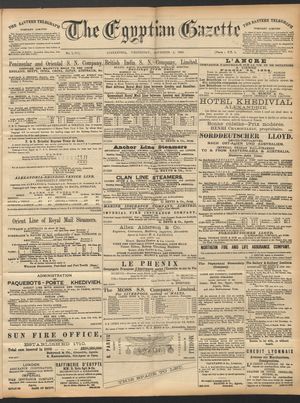 The Egyptian gazette vom 05.11.1890