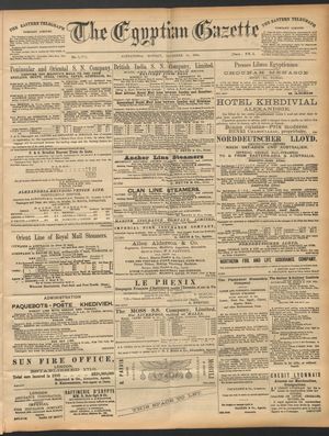The Egyptian gazette vom 10.11.1890