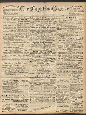 The Egyptian gazette vom 12.11.1890