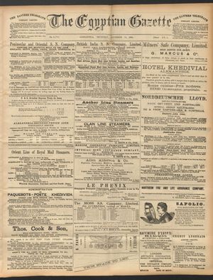 The Egyptian gazette vom 13.11.1890