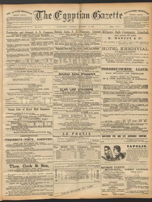 The Egyptian gazette vom 18.11.1890
