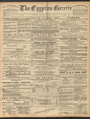 The Egyptian gazette vom 19.11.1890