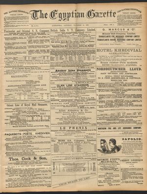 The Egyptian gazette vom 22.11.1890