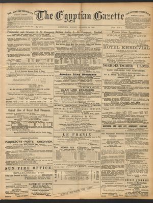 The Egyptian gazette vom 24.11.1890