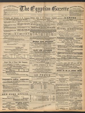 The Egyptian gazette vom 26.11.1890