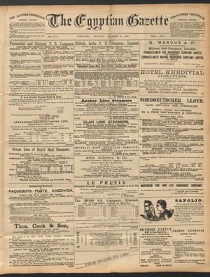The Egyptian gazette vom 27.11.1890