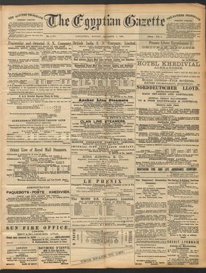 The Egyptian gazette vom 01.12.1890