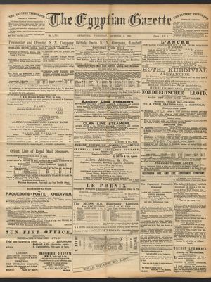 The Egyptian gazette vom 03.12.1890