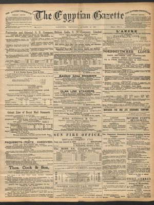 The Egyptian gazette vom 10.12.1890