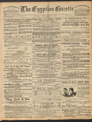 The Egyptian gazette vom 13.12.1890